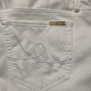 Sateen finish white Lilly Pulitzer jeans 16 mint
